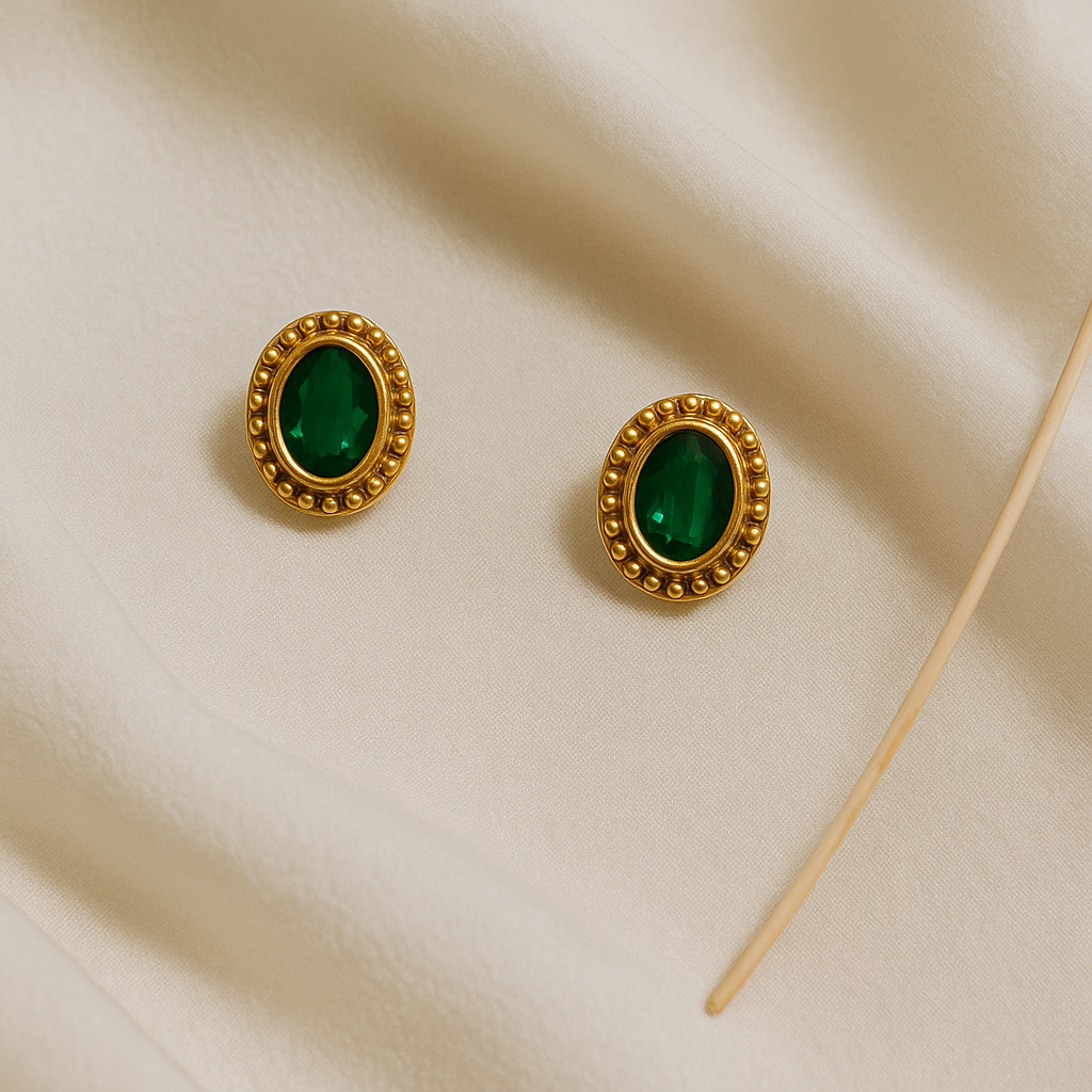 Emerald Dew Studs