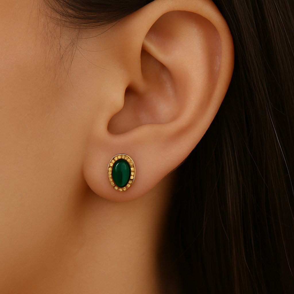 Emerald Dew Studs