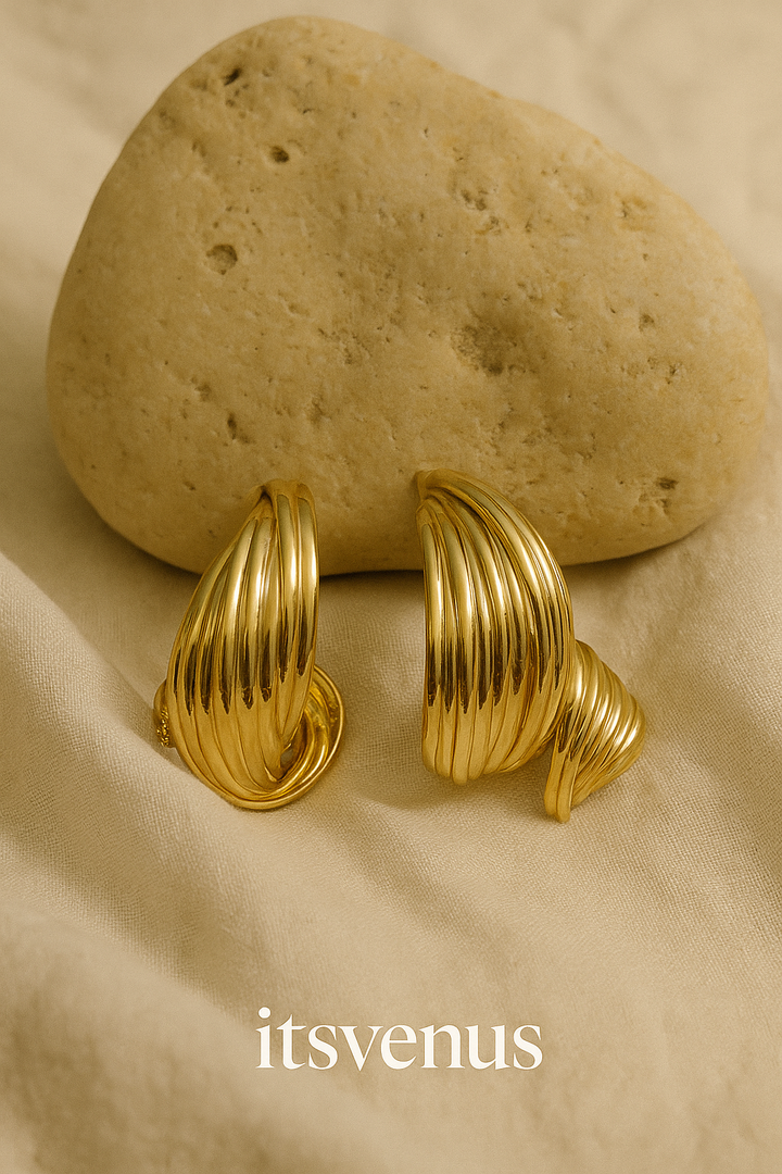 Sculpted Twist Hoops