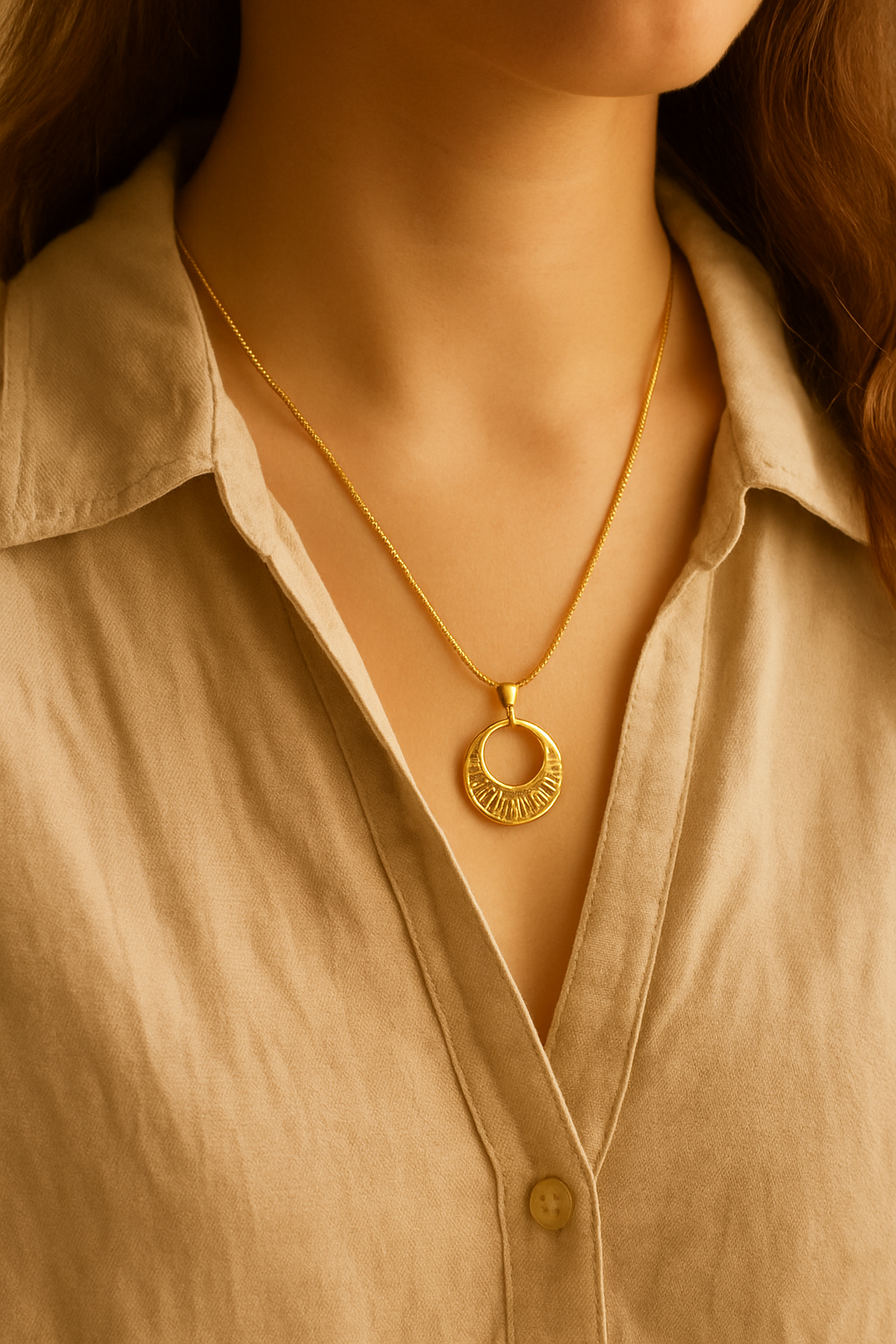 Solar Halo Pendant Necklace