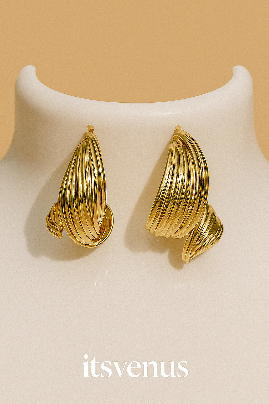 Sculpted Twist Hoops