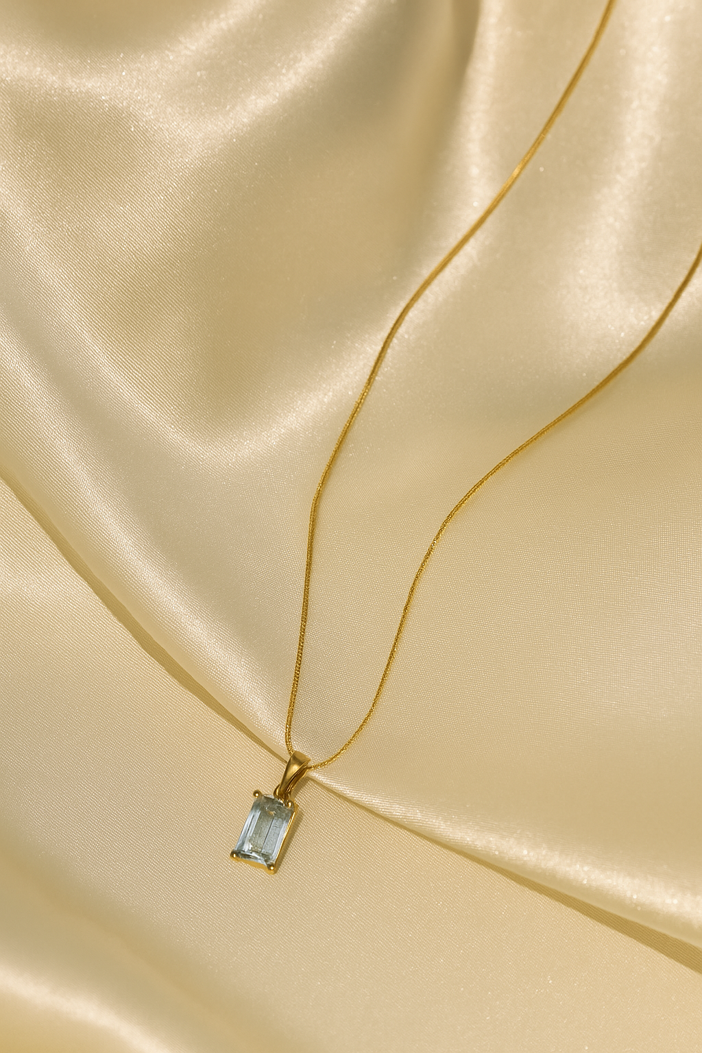 Celeste Baguette Pendant Necklace