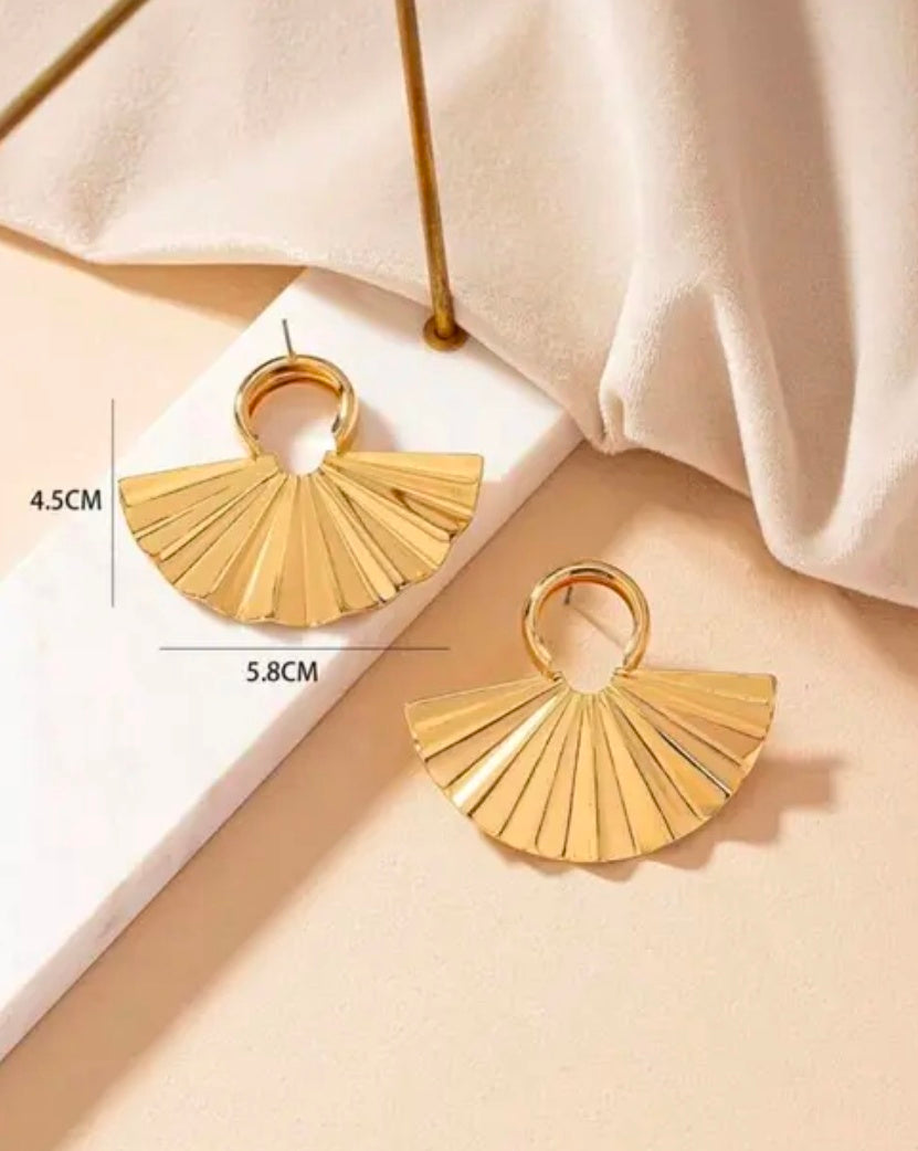 Sierra Fan Hoop Earrings