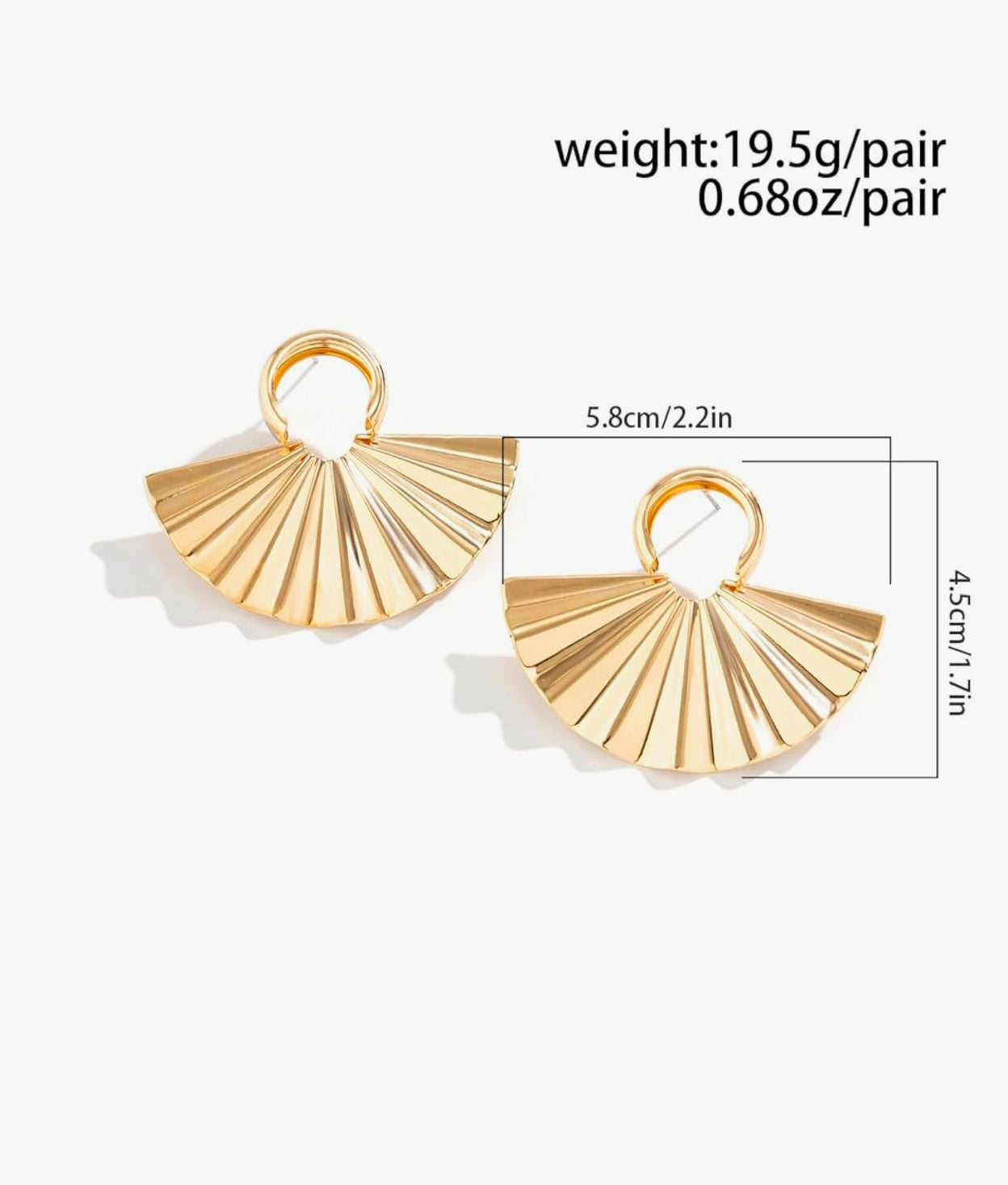 Sierra Fan Hoop Earrings