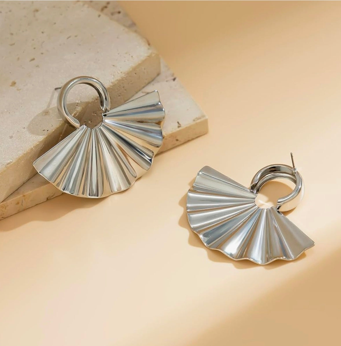 Sierra Fan Hoop Earrings