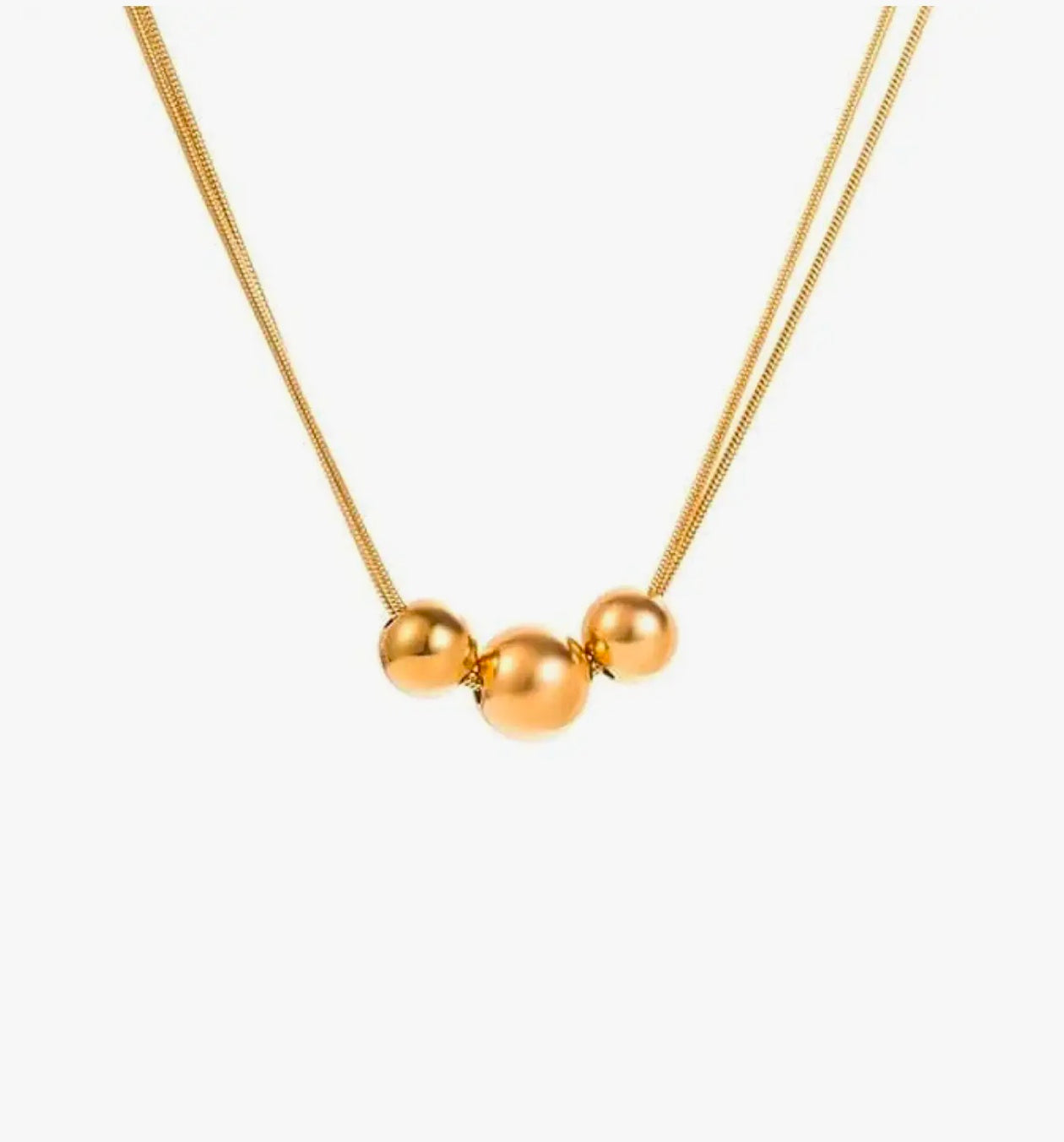 Triple Bold Sphare Luxe Necklace