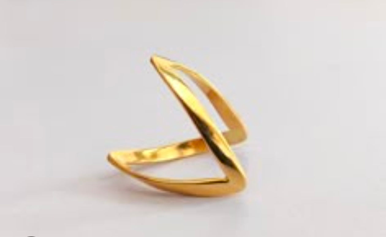 Lynx Open V Band Ring – Size 7