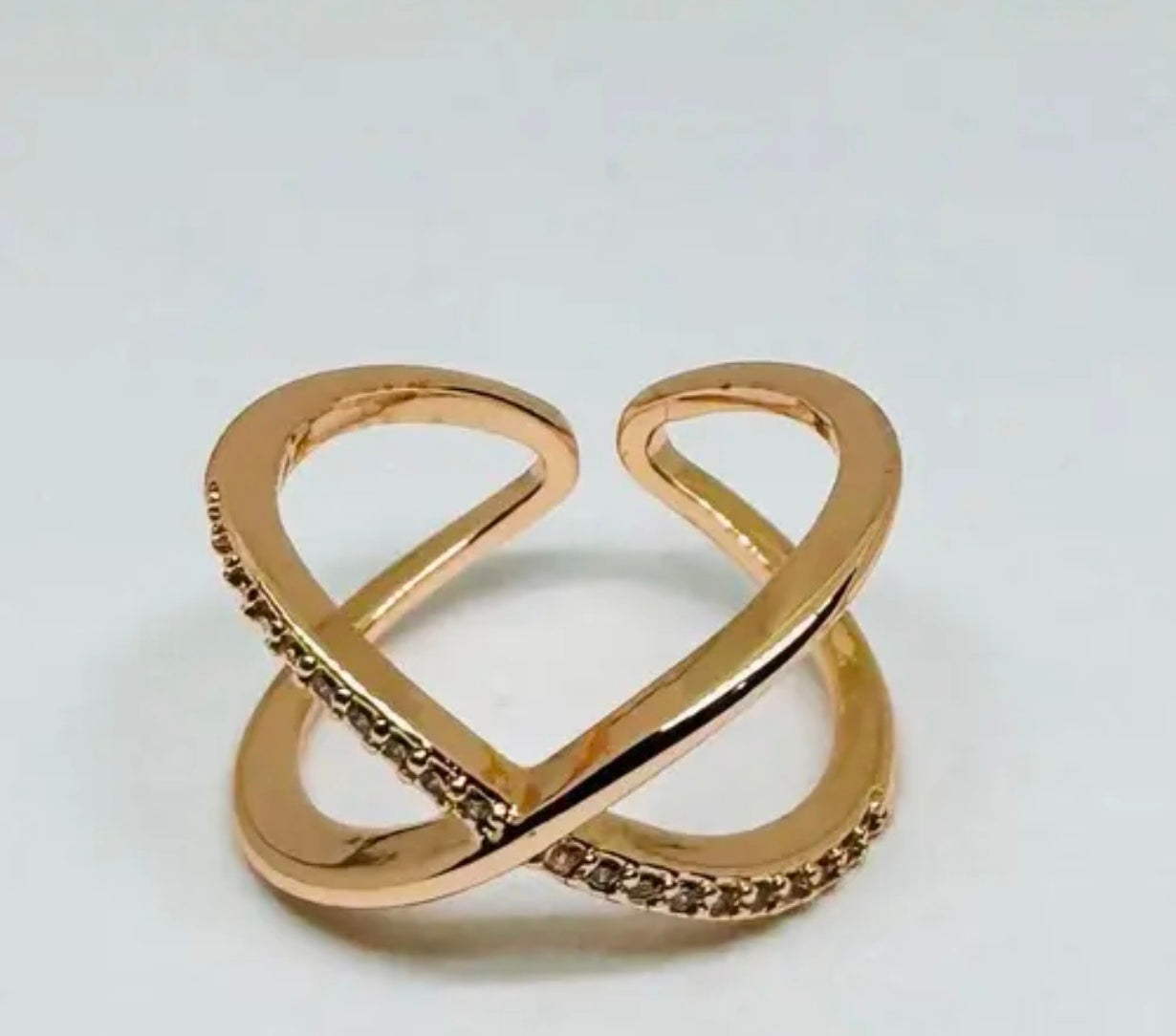 Celestia Criss-Cross CZ Ring