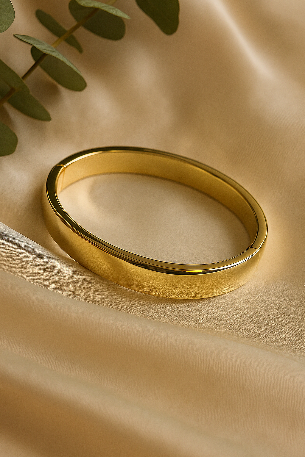 18K Gold-Plated Floral Halo Crystal Bangle | Anti-Tarnish Sparkle Edit