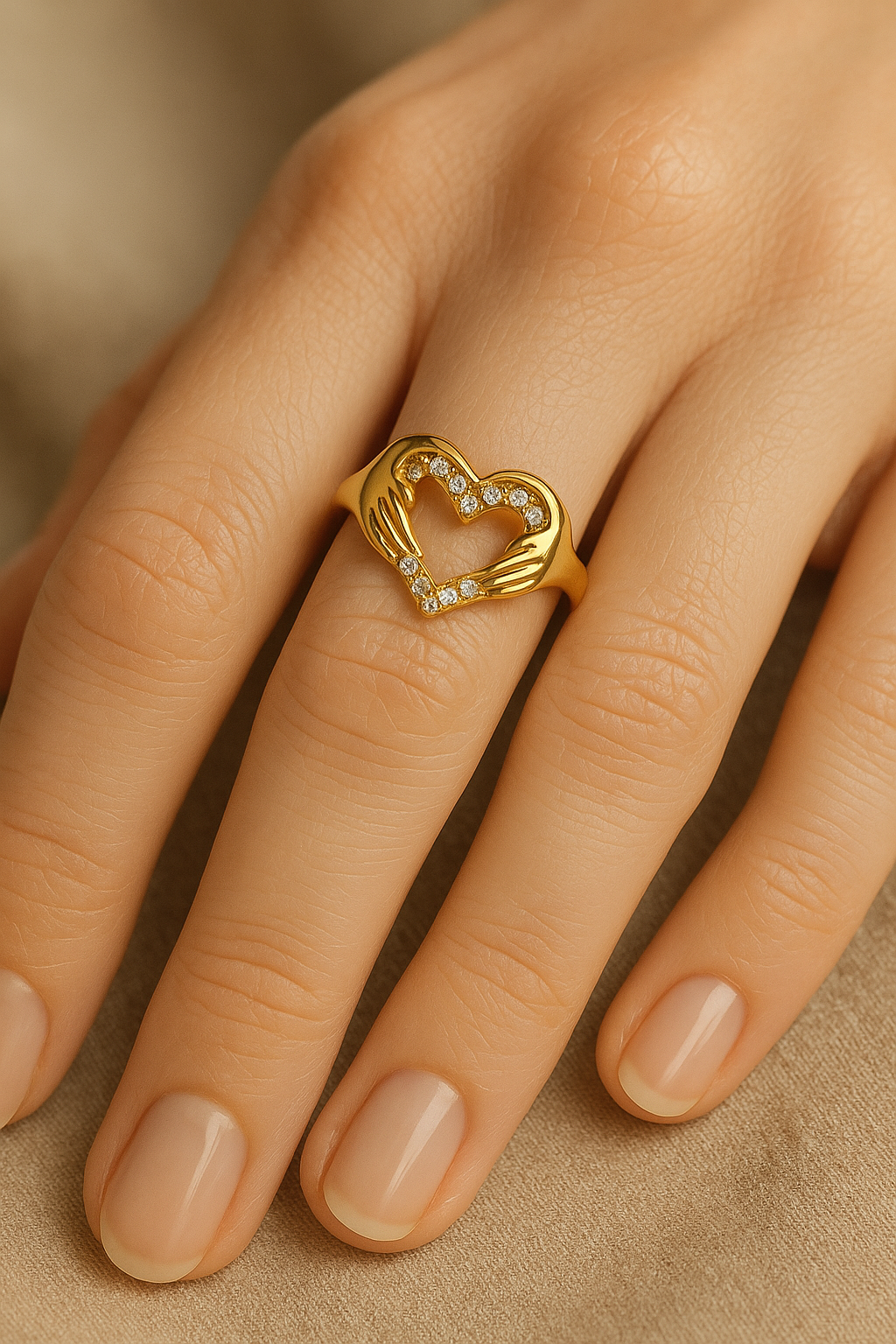 Amora Hug Heart Ring