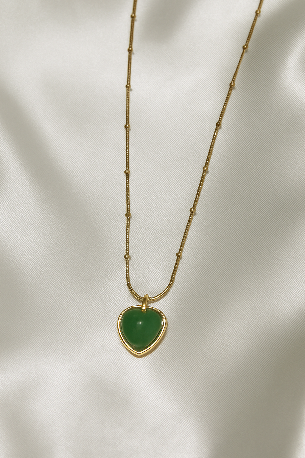 Verdant Heart Charm Necklace