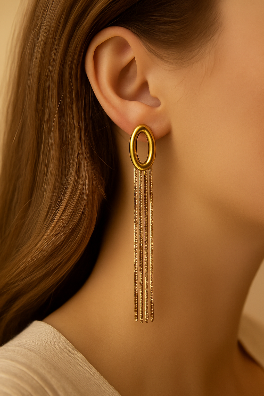 Celeste Drop Chain Earrings
