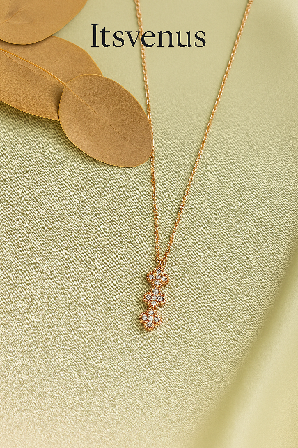 Flora Drape Necklace – CZ Blossom Cluster Pendant