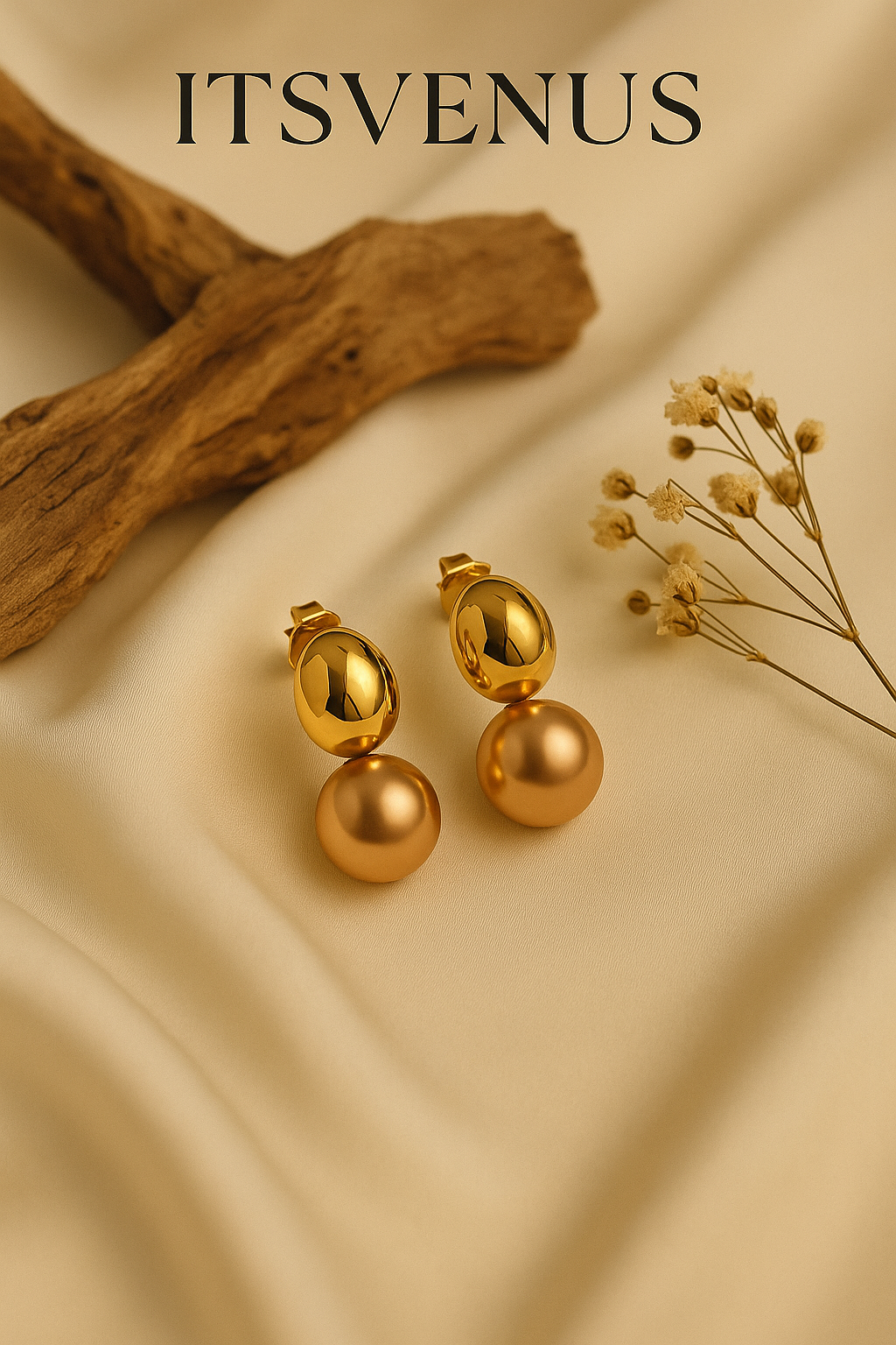 Solea Dual Tone Orb Earrings