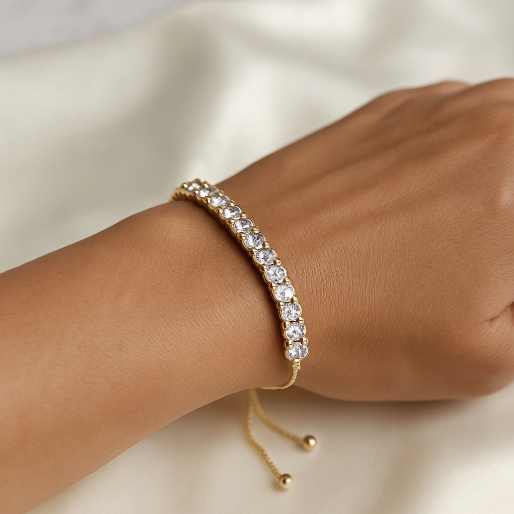 Classic Solitaire Adjustable Bracelet