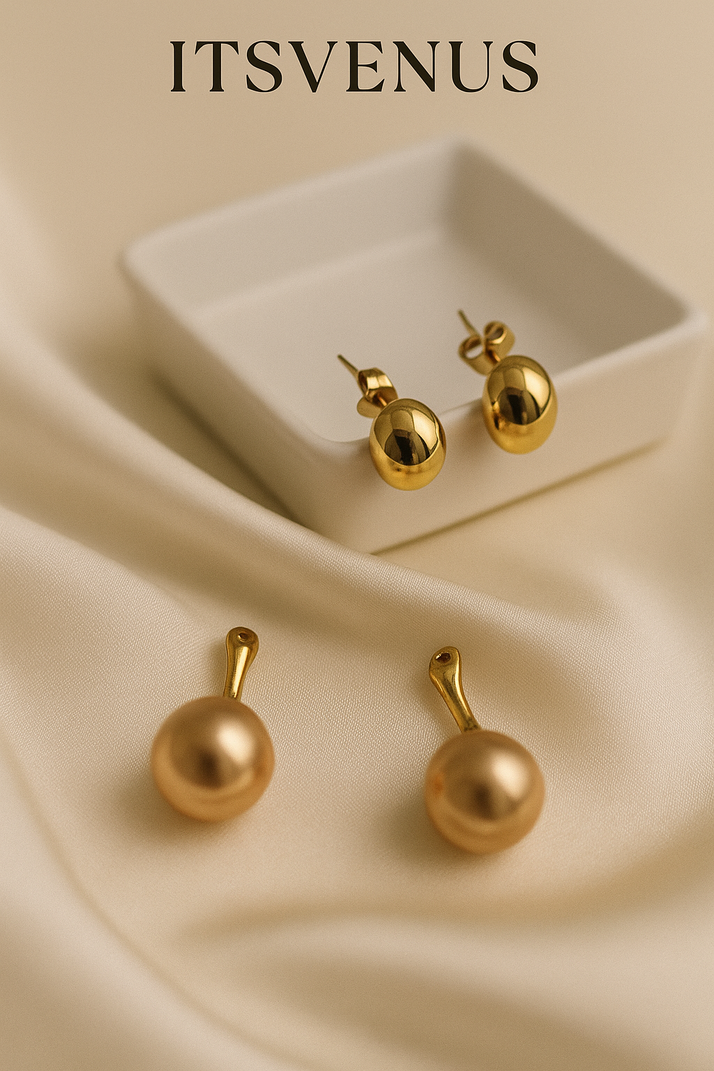 Solea Dual Tone Orb Earrings