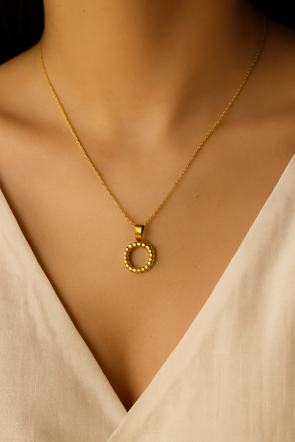 Twisted Golden Loop Pendant