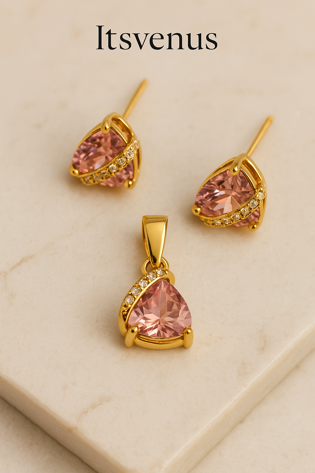 Scarlet Glint Pendent Set