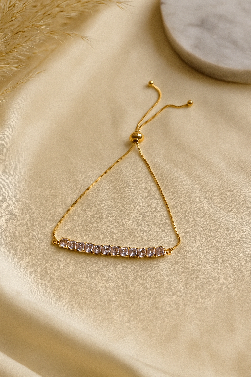 Classic Solitaire Adjustable Bracelet