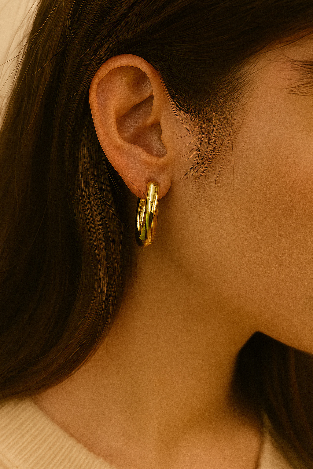 Bold Luxe Oval Hoops