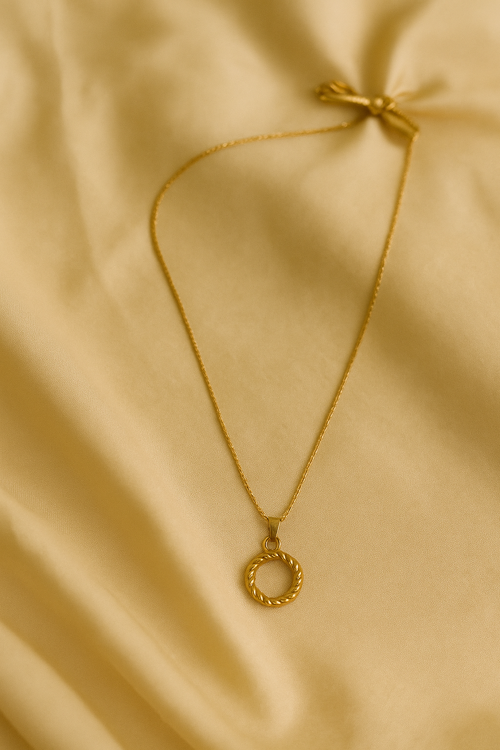 Twisted Golden Loop Pendant