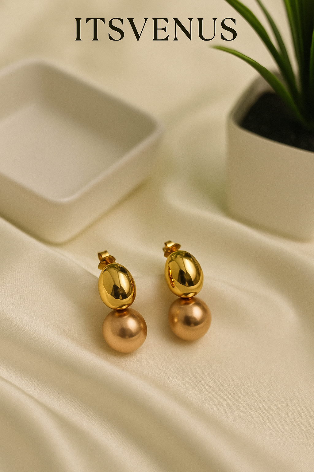 Solea Dual Tone Orb Earrings